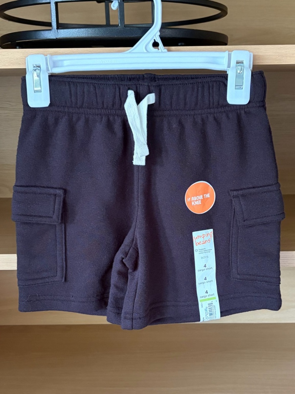 NWT•Jumping Beans Boys’ Knit Cargo Shorts | Black | Size 4